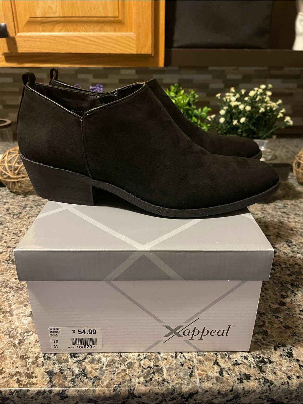 Xappeal Black Suede Ankle Booties